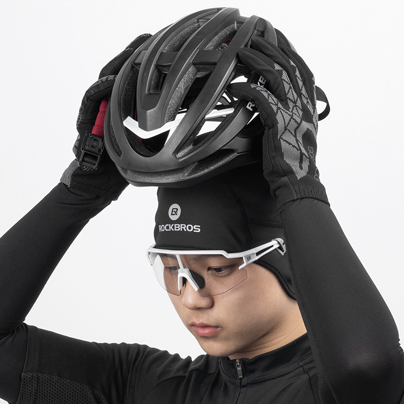 Winter Headband Fleece - ROCKBROS 冬用帽子、防風・保温性に優れたフリース素材の帽子、MTB用自転車帽、スキー用、バイク用、バンダナ、サイクリング用ヘッドバンド