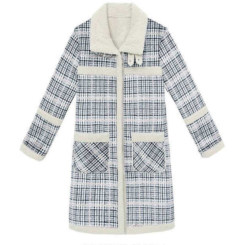 女性用ラムウールコート,厚手のベルベットコート,暖かいロング - Wool Coat Peacoat のレビューと価格
