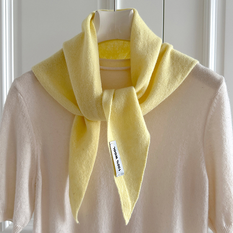 ニットスカーフ女性 100% ウール冬暖かいスカーフ明るいソ - Shawl Wrap Winter のレビューと価格