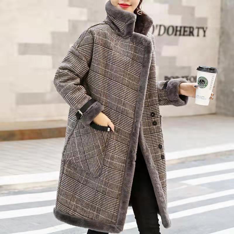 2026年冬用暖かいコート、豪華な厚手のラムウールコート、レ - Wool Coat Peacoat のレビューと価格