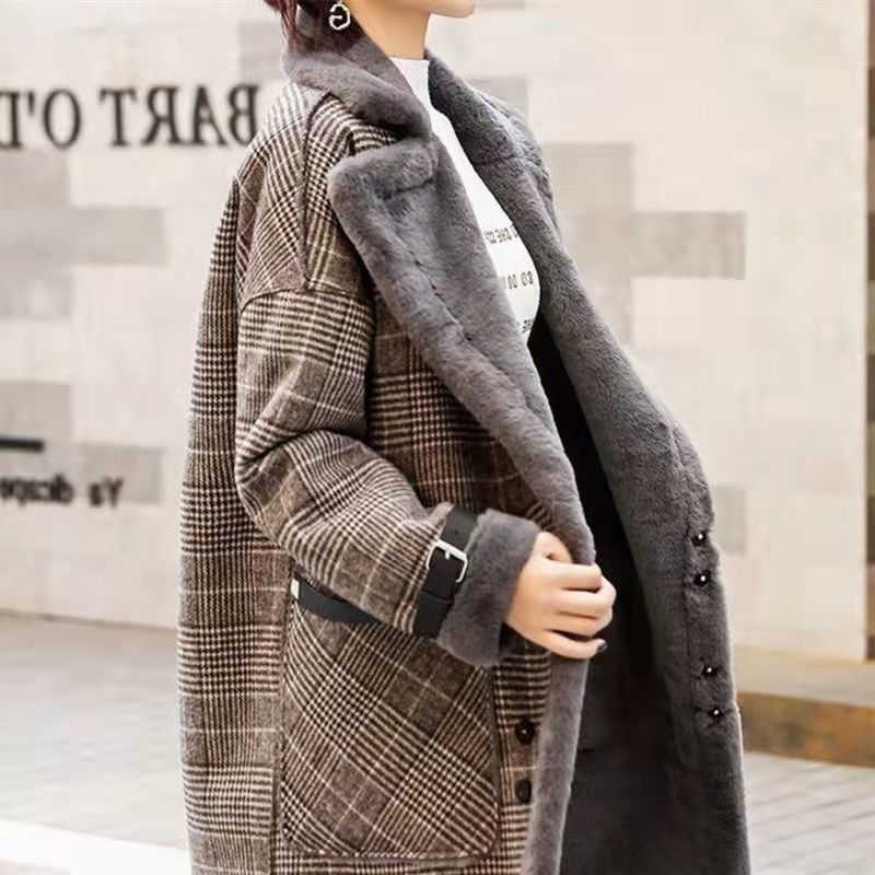 2026年冬用暖かいコート、豪華な厚手のラムウールコート、レ - Wool Coat Peacoat のレビューと価格