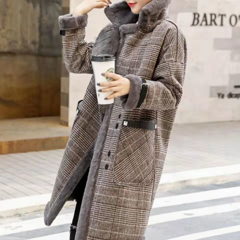 2026年冬用暖かいコート、豪華な厚手のラムウールコート、レ - Wool Coat Peacoat のレビューと価格