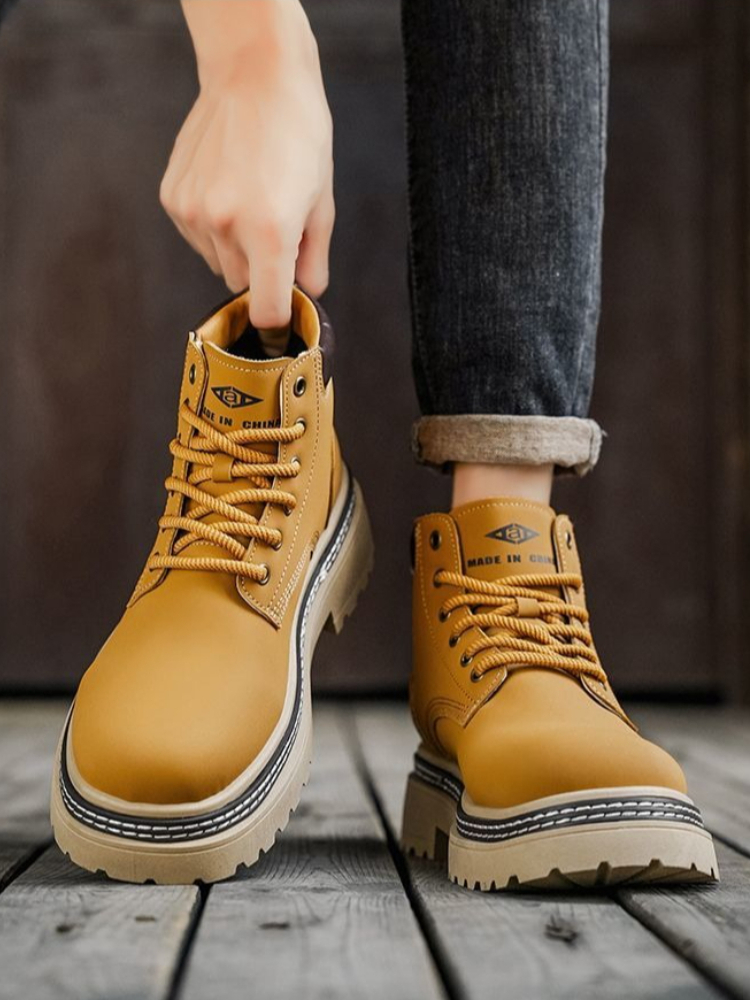 メンズ用ワークブーツ、ハイカット、防水、滑り止め、厚底、アン - Waterproof Winter Boot のレビューと価格