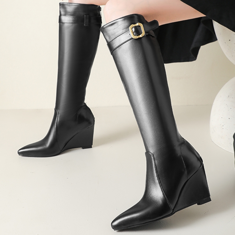ウェッジヒールのニーハイブーツ、レディースファッション、ポイ - Waterproof Winter Boot のレビューと価格