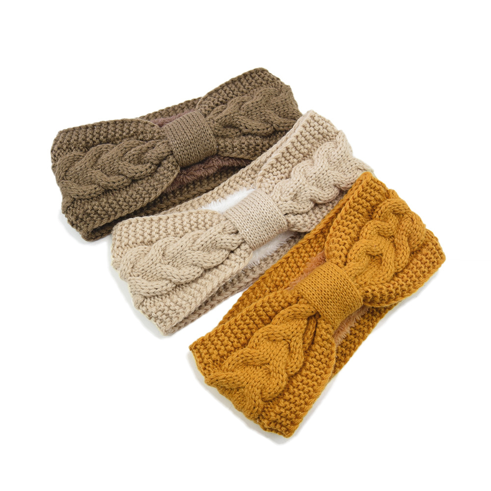 新しいファジーフリース裏地ヘッドバンド女性のためのソリッドツ - Winter Headband Fleece のレビューと価格
