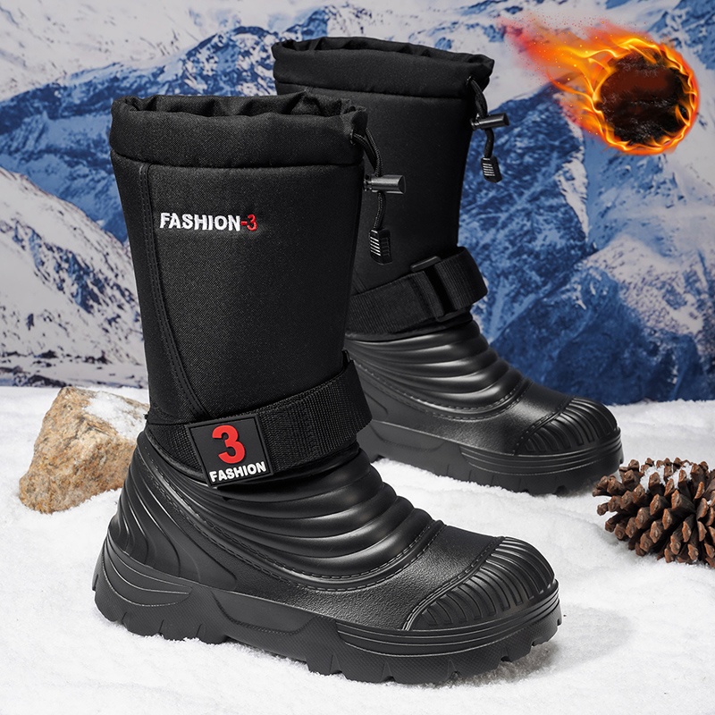 メンズ秋冬用新作スノーブーツ、フリース裏地付きで厚手、防寒、 - Waterproof Winter Boot のレビューと価格