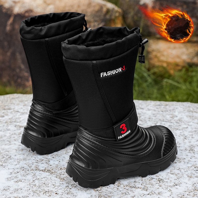 メンズ秋冬用新作スノーブーツ、フリース裏地付きで厚手、防寒、 - Waterproof Winter Boot のレビューと価格