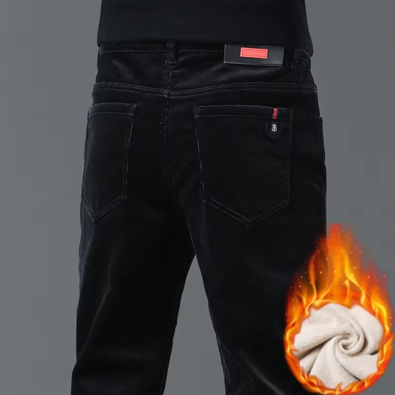 メンズ コーデュロイパンツ 冬用 厚手裏地付き ふわふわ素材 - Corduroy Pant Warm のレビューと価格