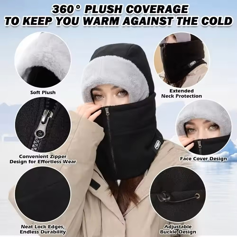 冬用ユニセックス防風サイクリングネックゲイター、ジッパーデザ - Neck Gaiter Fleece のレビューと価格