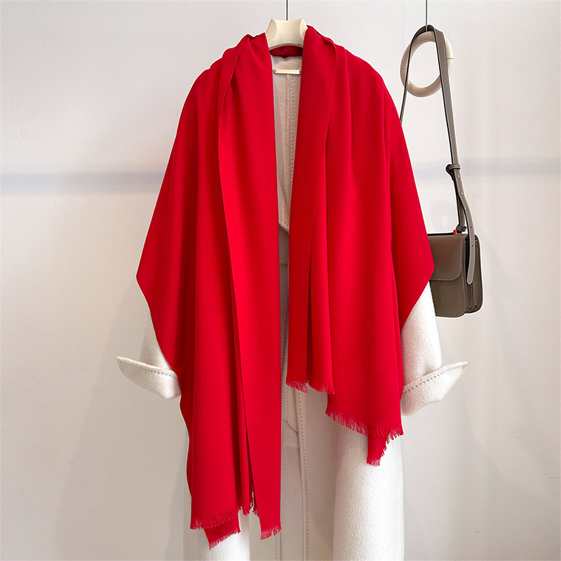 高級冬カシミヤスカーフ レディース 無地 ハンカチ 暖かいパ - Shawl Wrap Winter のレビューと価格